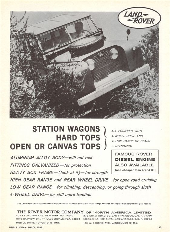 Original Land Rover print advertisement