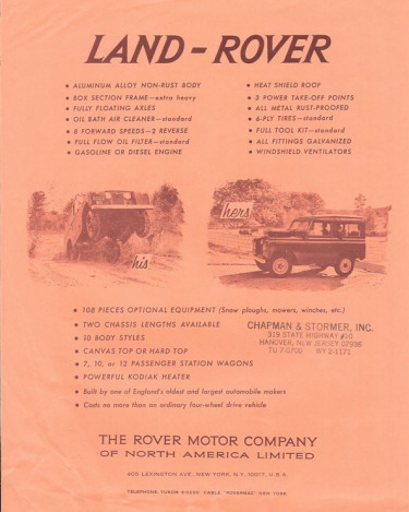 Land Rover in North America, The Rover Company of North America Limited