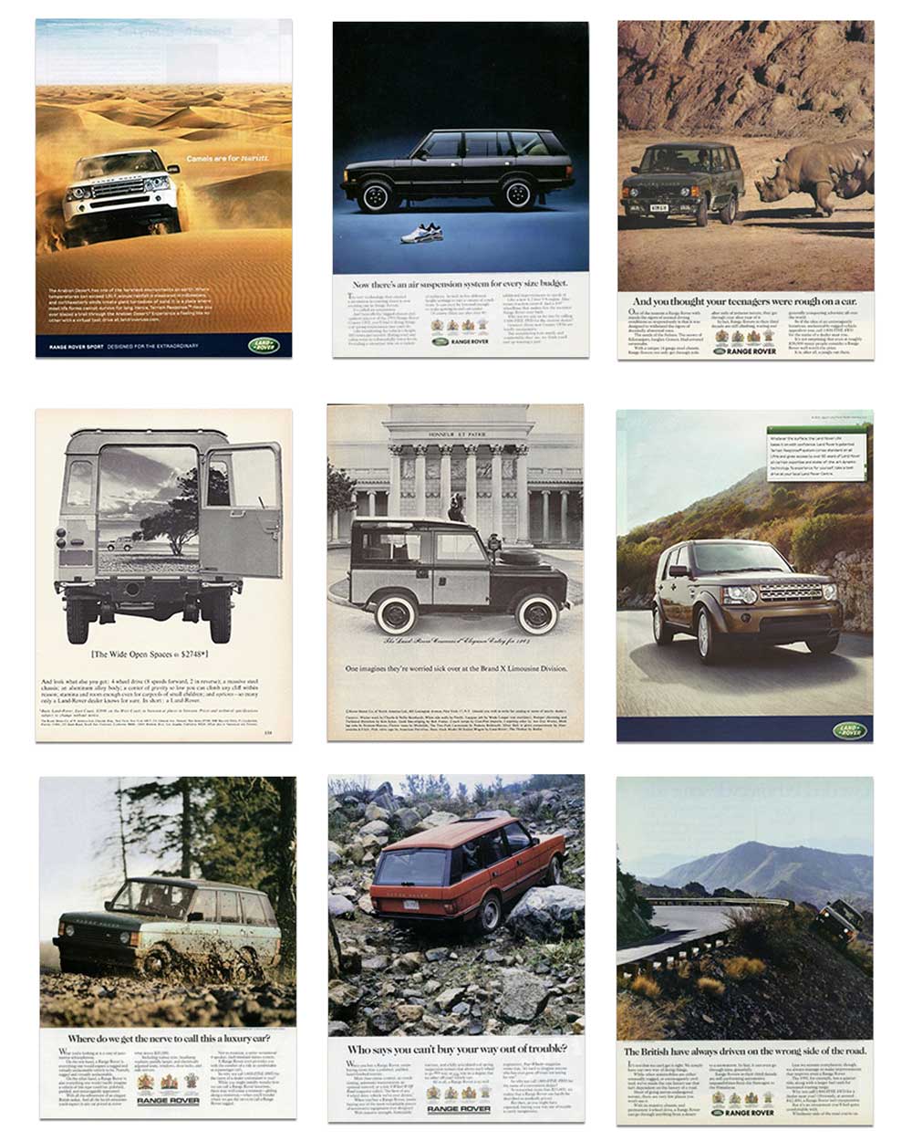Land Rover and Range Rover print archive
